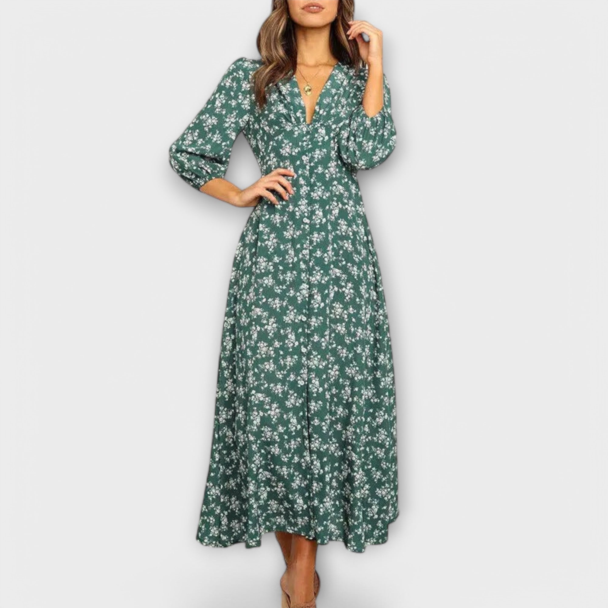 Florales Maxikleid für Frauen