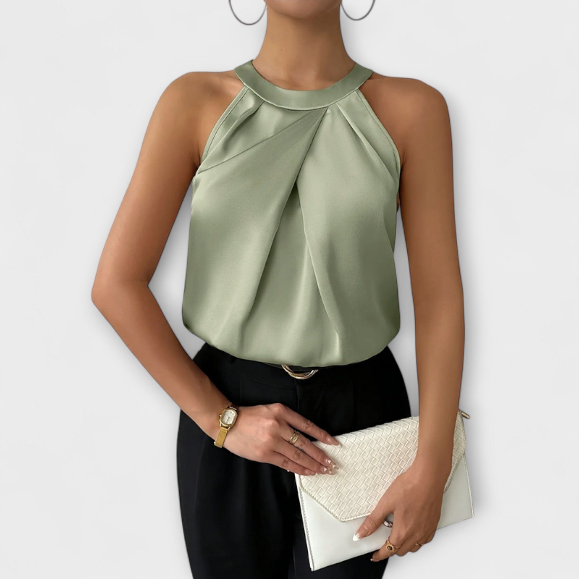 Skye - Schicke Satin-Bluse mit Off-Shoulder-Design