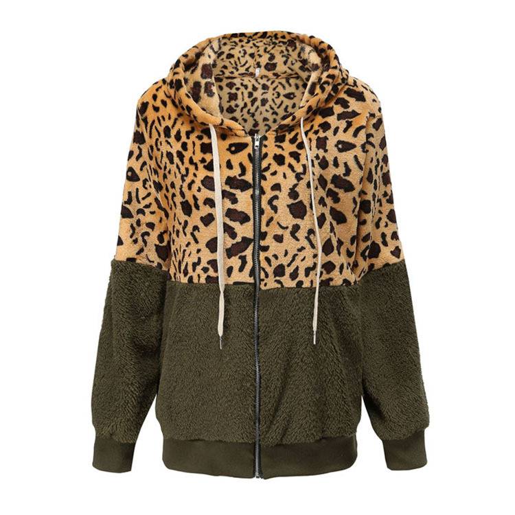 Lea - Fleece-Hoodie mit Leoparden-Design