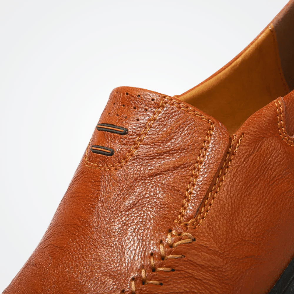 Herren Leder Mokassin Pisa Verno