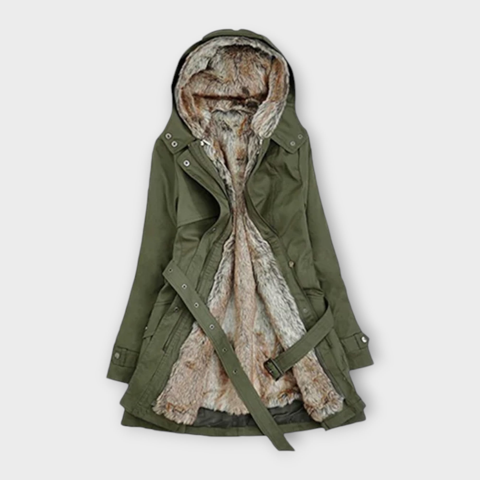 Mikash - Gemütlicher, mit Fell gefütterter Mantel