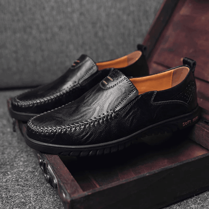 Herren Leder Mokassin Pisa Verno