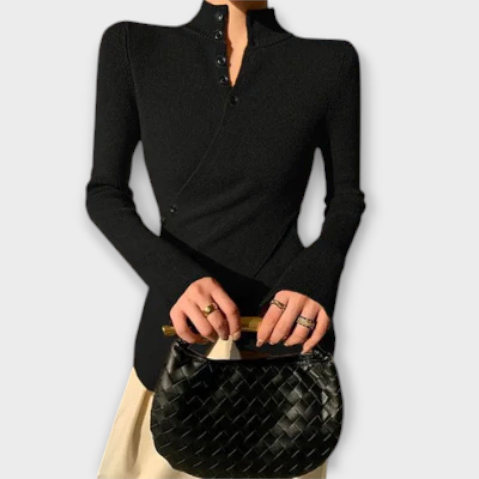 Michiko – Eleganter Baumwollstrickpullover