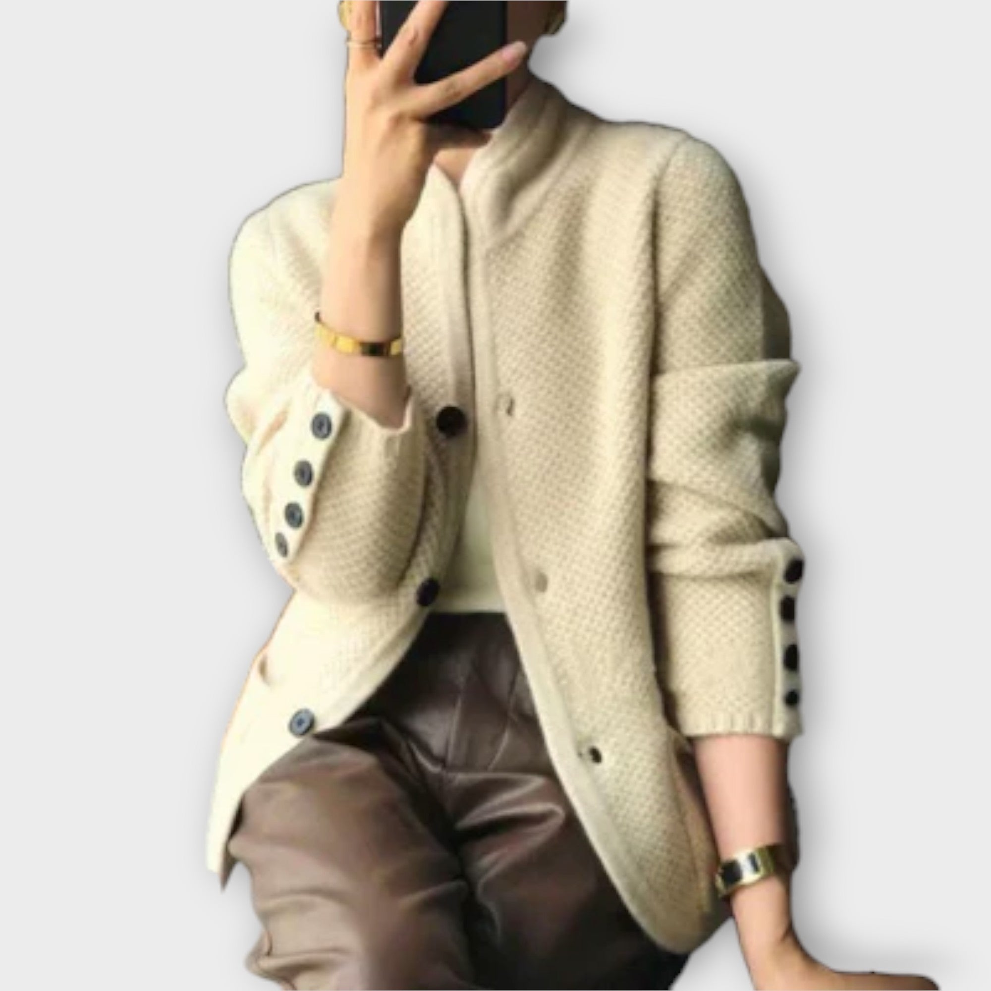 Alissa - Stilvolle &amp; Gemütliche Strickjacke