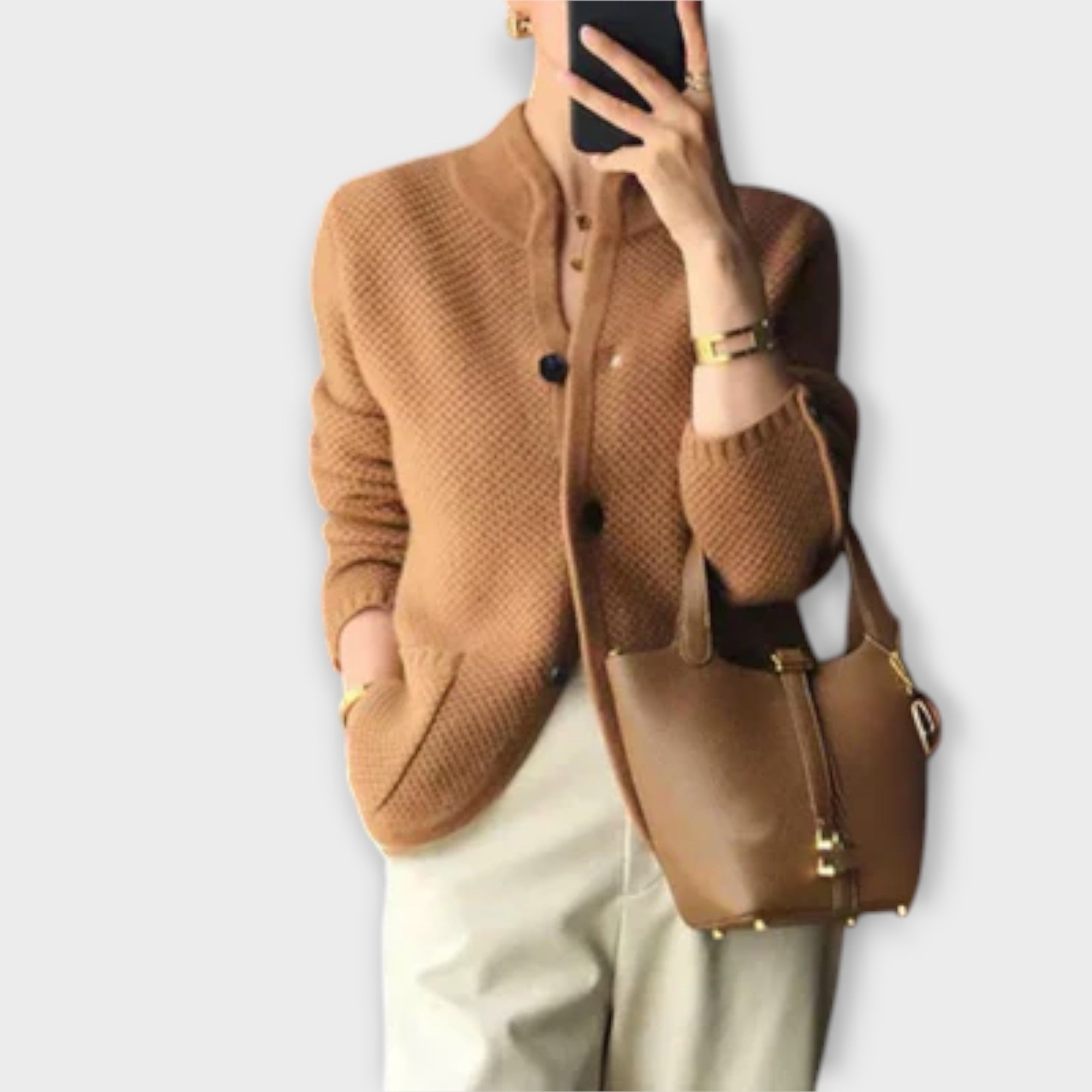 Alissa - Stilvolle &amp; Gemütliche Strickjacke