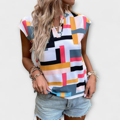 Chloe - Bluse mit kurzen Ärmeln