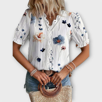 Emily - Modische Bluse mit V-Ausschnitt