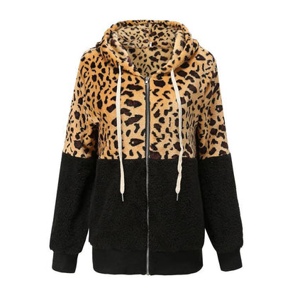 Lea - Fleece-Hoodie mit Leoparden-Design