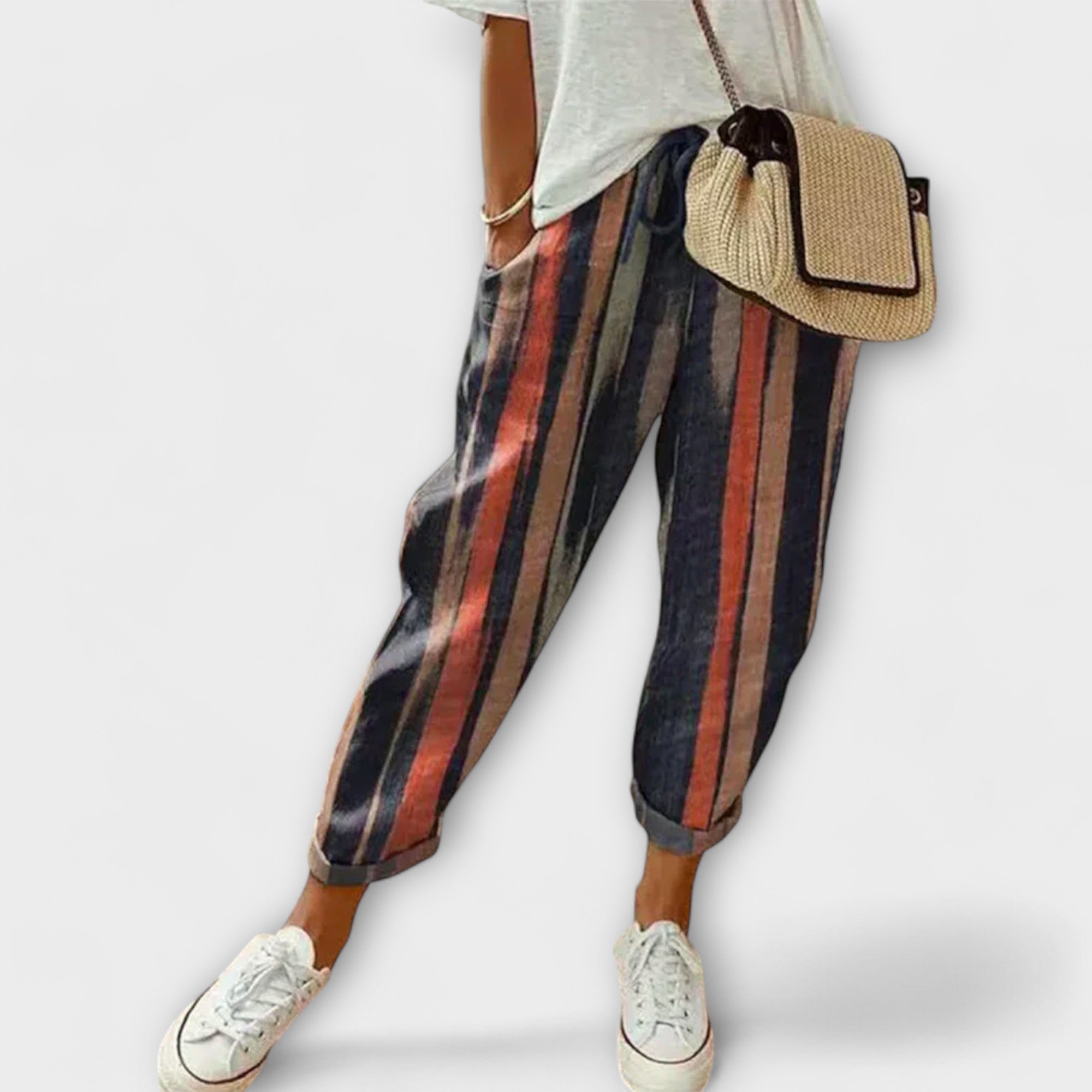 Burga - Bequeme Baumwoll-Leinen-Hose 