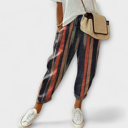 Burga - Bequeme Baumwoll-Leinen-Hose 
