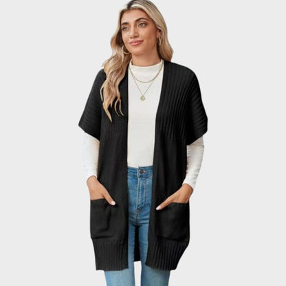 Isla – Leichter Strickcardigan mit offenem Vorderteil