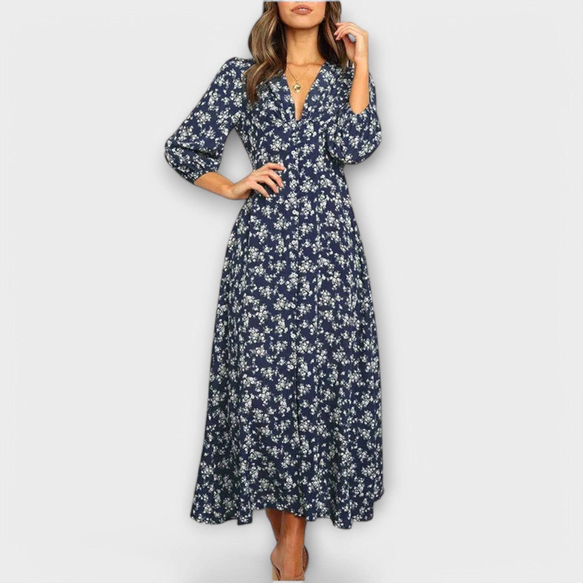 Florales Maxikleid für Frauen