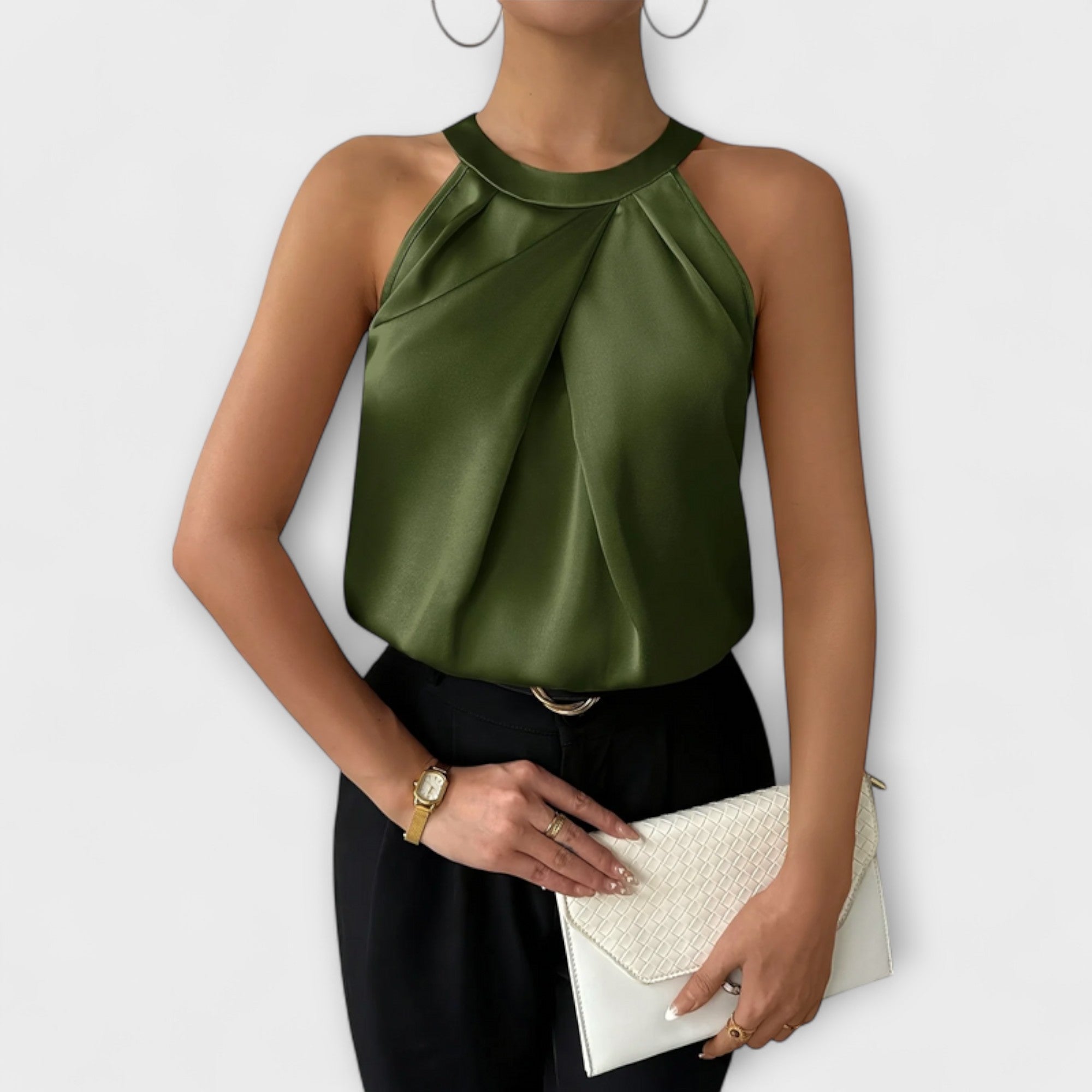 Skye - Schicke Satin-Bluse mit Off-Shoulder-Design