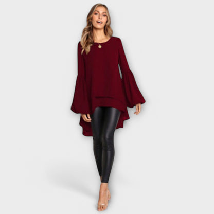 Aria – Die perfekte Frühlingsbluse mit Rundhalsausschnitt