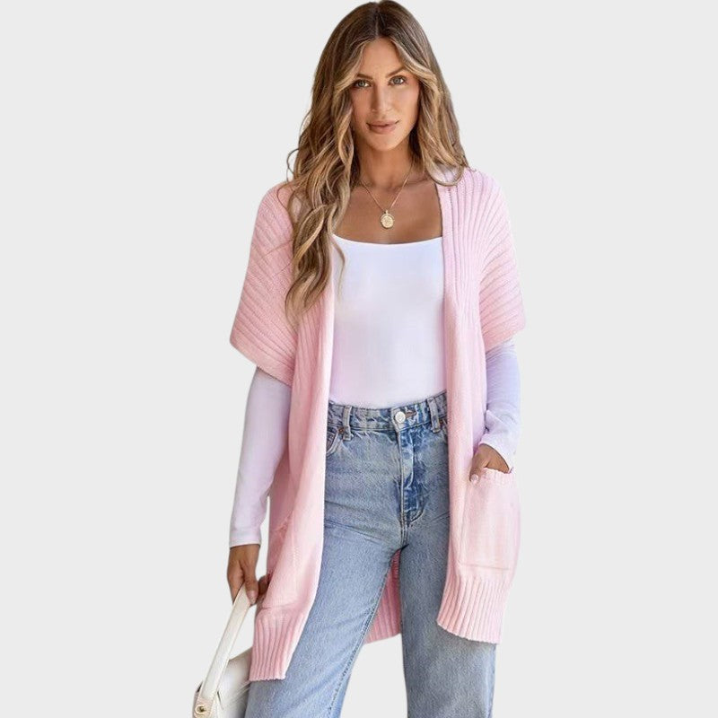 Isla – Leichter Strickcardigan mit offenem Vorderteil