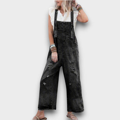 Raina – Vintage-waschbarer verstellbarer Overall