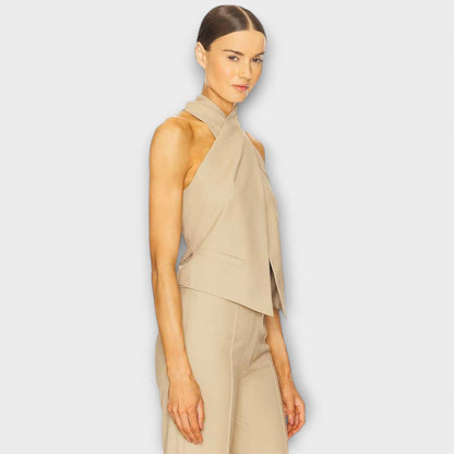 Juni - Tanktop mit gekreuztem Neckholder-Ausschnitt