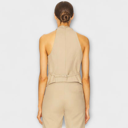 Juni - Tanktop mit gekreuztem Neckholder-Ausschnitt